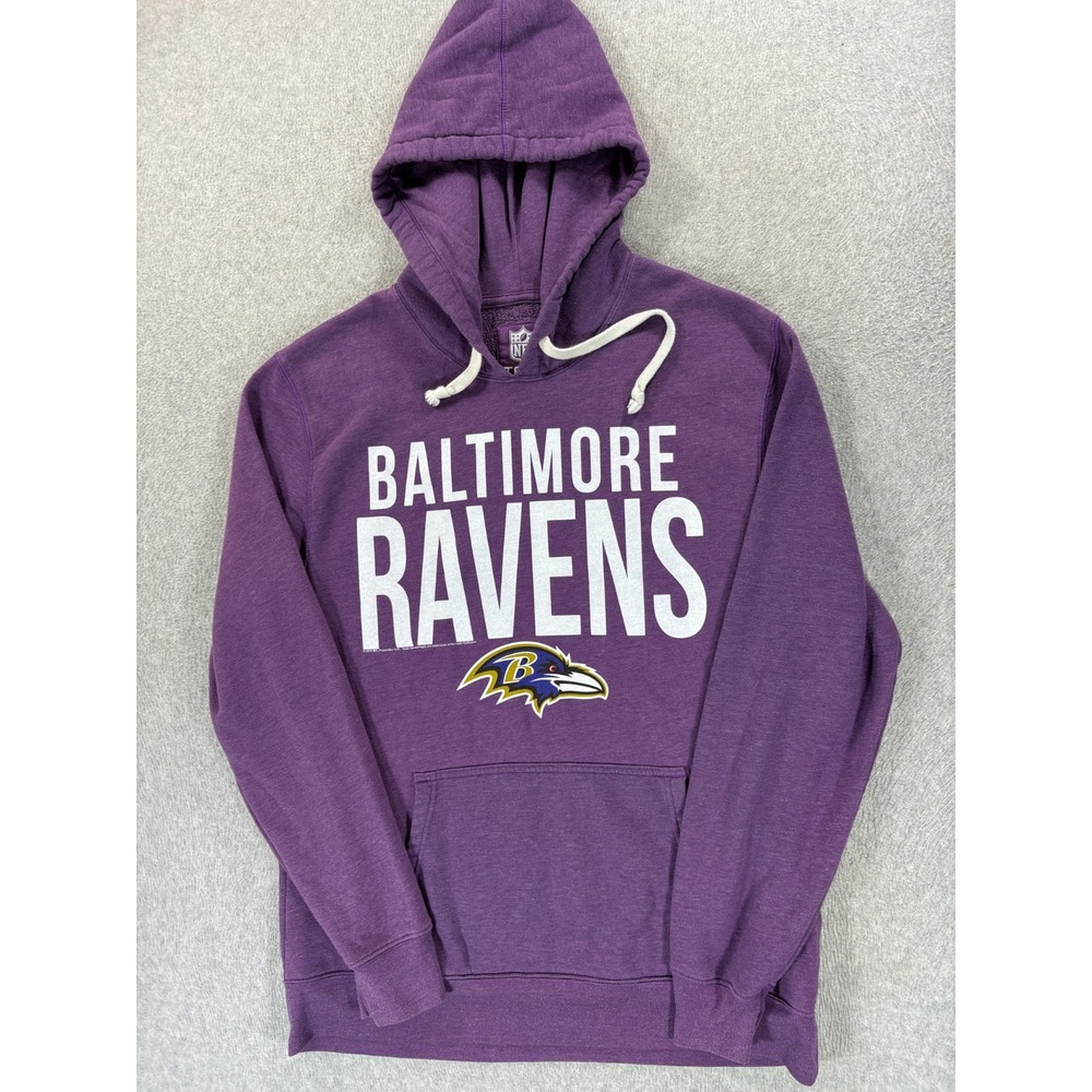 Baltimore Ravens Stadium Screened Logo Hoodie Sweatshirt (Men's Large) Purple
